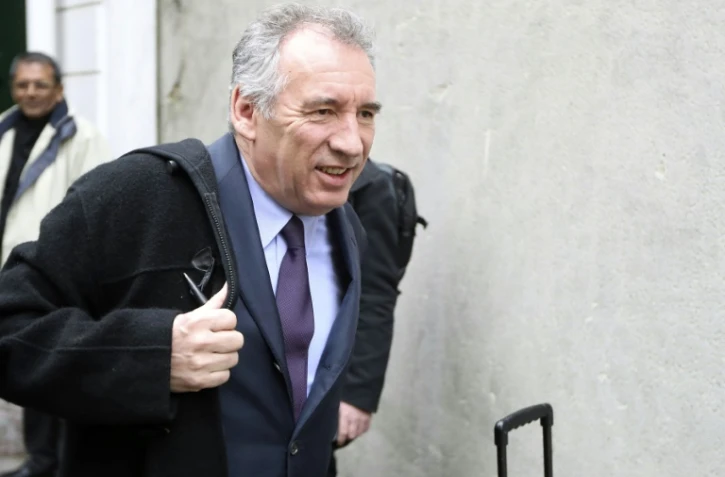 François Bayrou à la sortie du siège du MoDem le 22 février 2017 à Paris