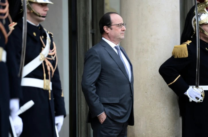 Le président François Hollande le 28 janvier 2016 à l'Elysée à Paris