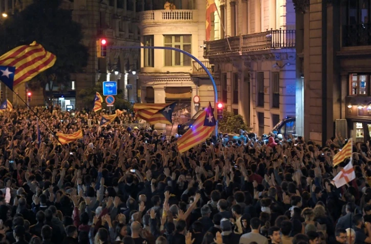 Des militants pro-indépendantistes à Barcelone le 26 octobre 2019