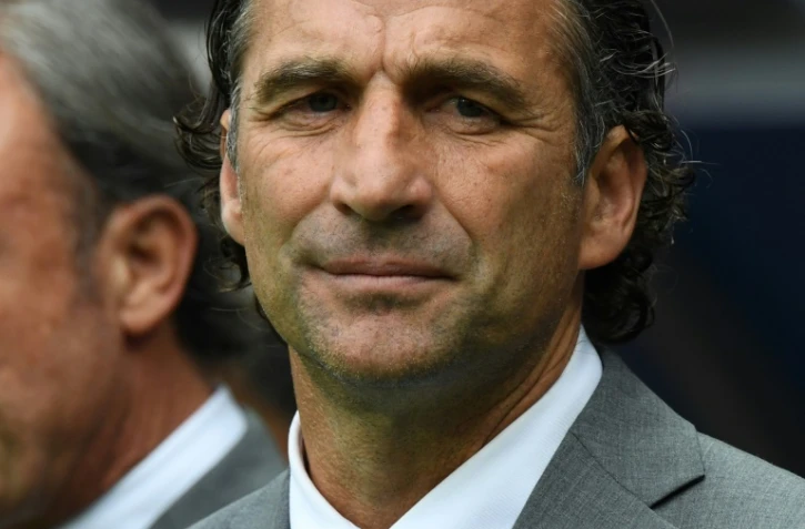 Le sélectionneur hispano-argentin de l'Arabie Saoudite Juan Antonio Pizzi lors du match d'ouverture de la Coupe du monde contre la Russie le 14 juin 2018 à Moscou 