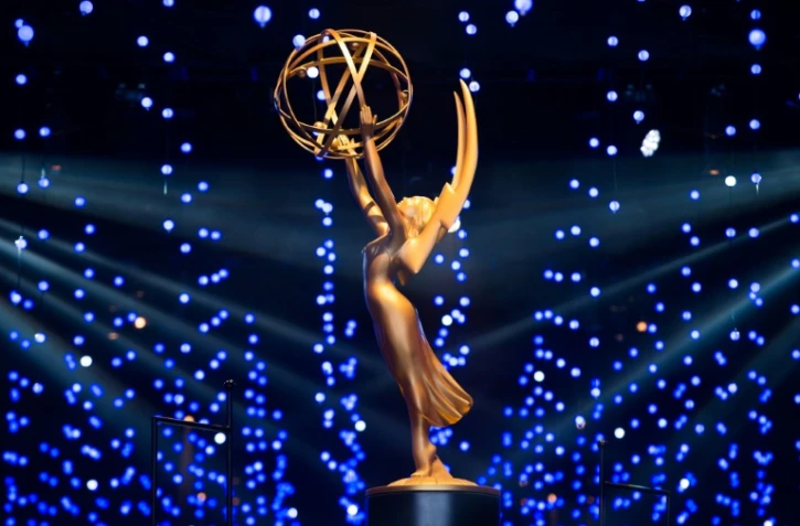 Une statuette pour les Emmy Awards, cérémonie de récompenses de la télévision américaine qui aura lieu le 17 septembre 2018 à Los Angeles, photographiée le 6 septembre 2018 