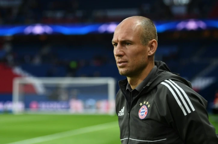 Le Néerlandais du Bayern Arjen Robben au Parc des Princes, le 27 septembre 2017