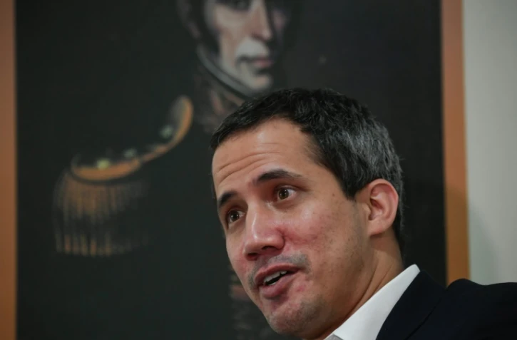 Le dirigeant d'opposition Juan Guaido lors d'une interview avec l'AFP à son domicile à Caracas, le 25 août 2021.