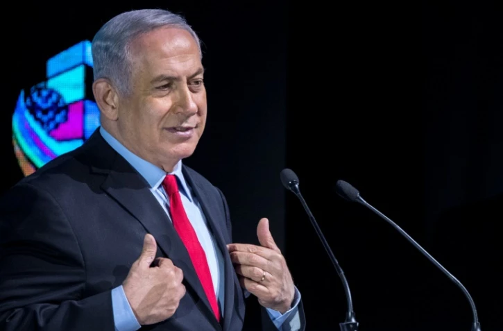 Le Premier ministre israélien Benjamin s'exprime lors d'une conférence à Tel-Aviv, le 14 février 2018