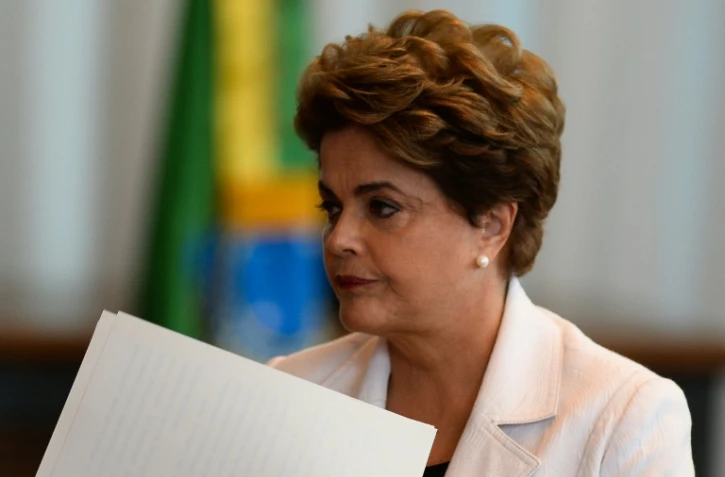 La présidente brésilienne Dilma Rousseff, actuellement suspendue, au Palais de l'Alvorada à Brasilia, le 16 août 2016