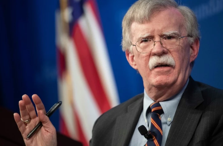 John Bolton, le conseiller à la sécurité nationale du président américain Donald Trump, fait un discours à la Heritage Foundation à Washington (Etats-Unis), le 13 décembre 2018