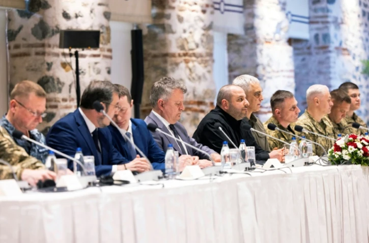 Photo du ministère turc des affaires étrangères, lors des pourparlers de paix Ukraine/Russie, à Istanbul le 16 mai 