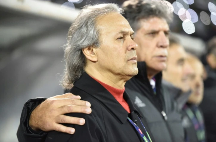 Rabah Madjer, alors sélectionneur de l'Algérie, avant un match contre le Nigeria à Constantine, le 11 novembre 2017 