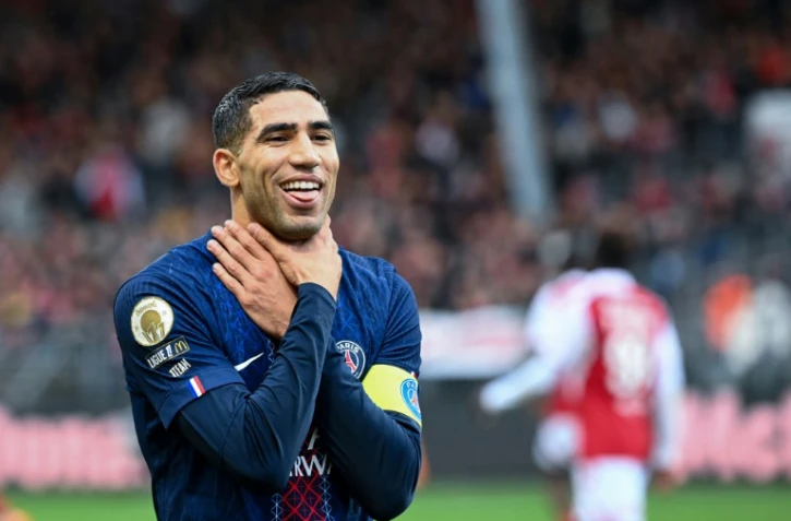 Achraf Akimi, auteur d'un doublé pour le PSG à Brest, le 25 octobre 2025