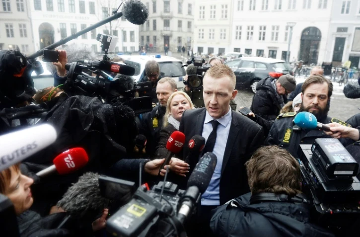 Le procureur Jakob Buch-Jepsen parle à la presse avant l'ouverture du procès de Peter Madsen à Copenhague, le 8 mares 2018