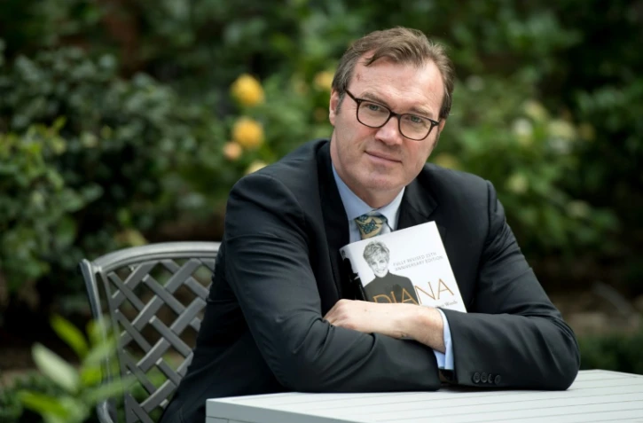 Andrew Morton, le biographe de Diana, dans sa maison à Londres, à Londres, le 24 août 2017 
