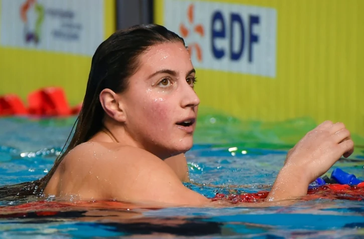 La Française Charlotte Bonnet victorieuse du 400 m nage libre des Championnats de France en petit bassin, le 3 décembre 2017 à Montpellier 
