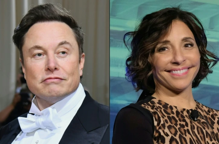 Elon Musk au Met Gala 2022 au Metropolitan Museum of Art le 2 mai 2022 à New York et Linda Yaccarino à New York le 28 septembre 2016 à New York