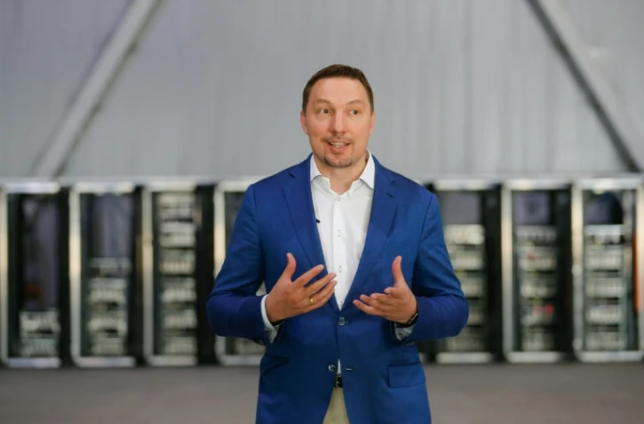 Dmitri Marinitchev, entrepreneur et médiateur auprès du gouvernement russe pour les questions liées à internet, dans ses entrepôts à Moscou, le 26 juillet 2017