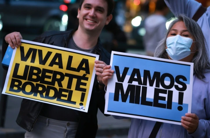 Manifestation de soutien au président argentin Javier Milei à Paris le 30 septembre 2026