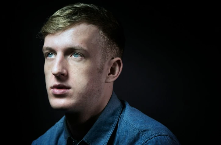 L'écrivain Edouard Louis pose pour l'AFP à Paris le 22 janvier 2016