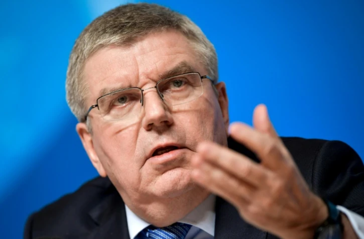 Thomas Bach en conférence de presse à Pyeongchang, le 4 février 2018 à la veille de l'ouverture des Jeux d'hiver