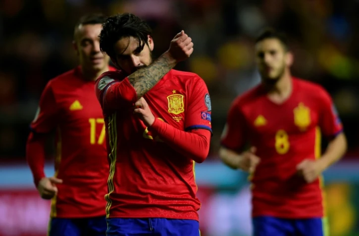 Isco auteur du 4e but de l'Espagne face à Israël, le 24 mars 2017 à Gijon