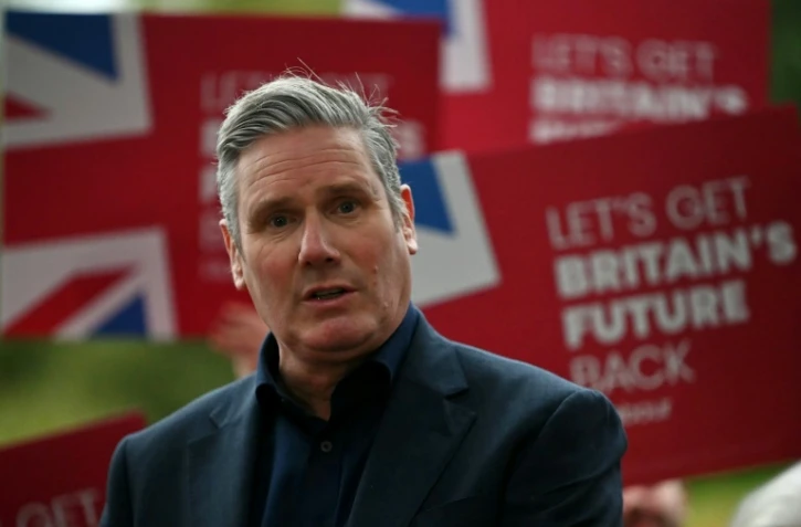 Le chef du Labour, Keir Starmer, à Bedford, le 20 octobre 2023 au Royaume-Uni 