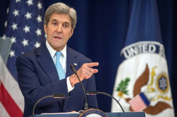 John Kerry au Département d'Etat à Washington le 28 décembre 2016