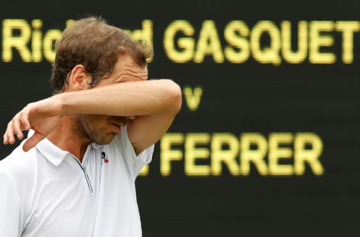 Richard Gasquet lors de sa défaite face à David Ferrer, le 4 juillet 2017 à Wimbledon