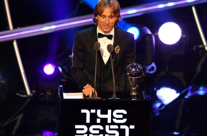 Le meneur de jeu croate du Real Madrid Luka Modric sacré meilleur joueur de l'année aux Trophées Fifa le 24 septembre 2018