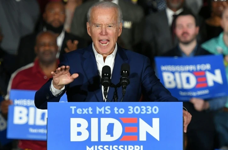 Le candidat aux primaires démocrates Joe Biden, à Tougaloo, dans le Mississipi, le 8 mars 2020 