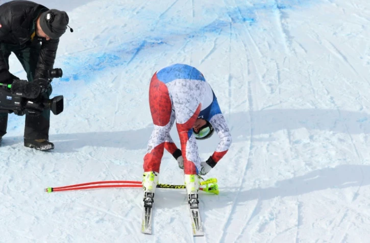 Lara Gut à l'arrivée de la descente du combiné, le 10 février 2017 aux Mondiaux de Saint-Moritz