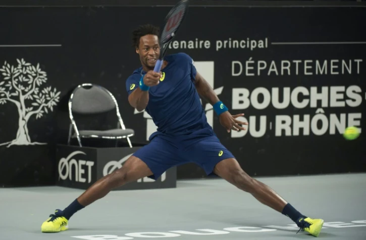 Gaël Monfils face à l'Ukrainien Sergiy Stakhovsky, le 23 février 2017 au tournoi de Marseille