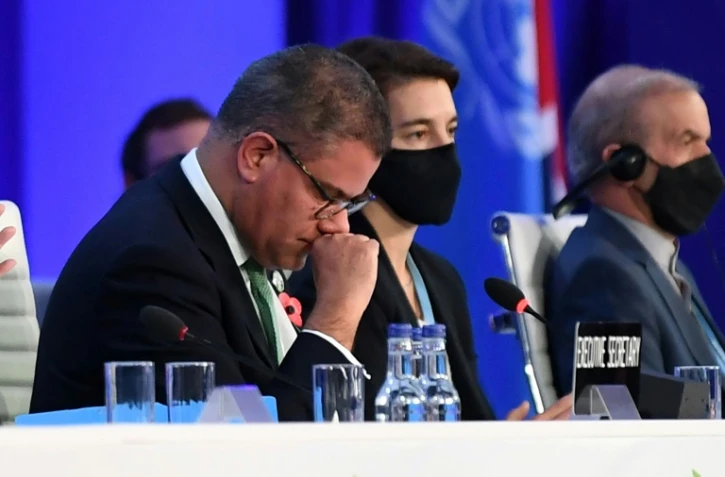 Le président britannique de la COP26, Alok Sharma, le 13 novembre 2021 à Glasgow