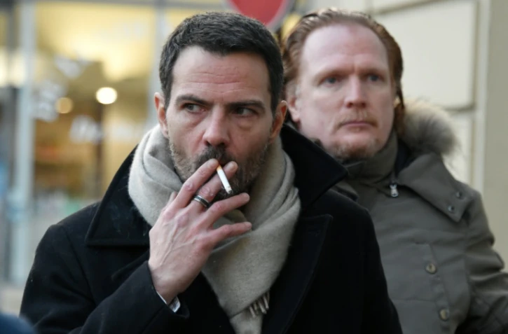 Jérôme Kerviel et son avocat Benoit Pruvost à leur arrivée le 20 janvier 2016 au palais de justice à Versailles