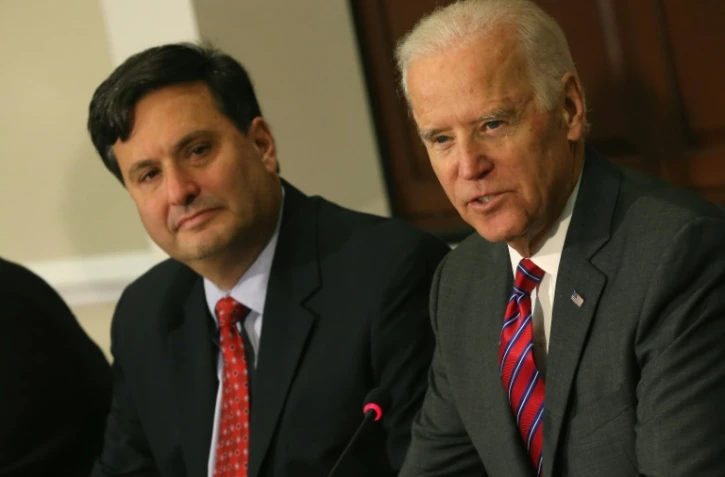 Jo Biden (D) et Ron Klain (G) le 13 novembre 2014 à Washington