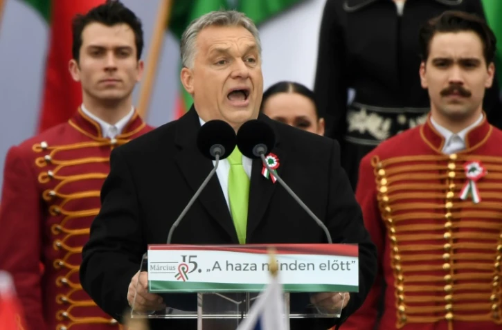 Le Premier ministre hongrois Viktor Orban Ă  Budapest, le 15 mars 2018