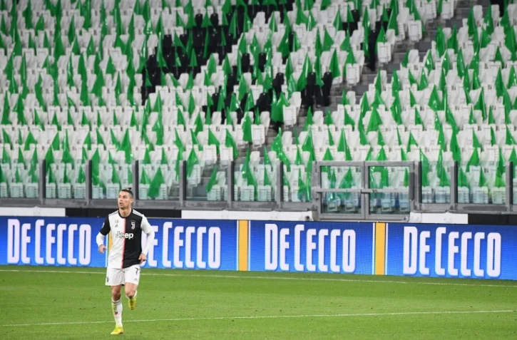 La star de la Juventus Cristiano Ronaldo, le 8 mars 2020 à Turin lors du match contre l'Inter Milan