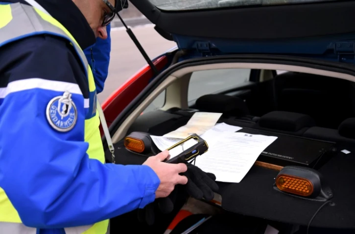 Contrôle de gendarmerie sur une route de Grenoble, le 24 janvier 2017
