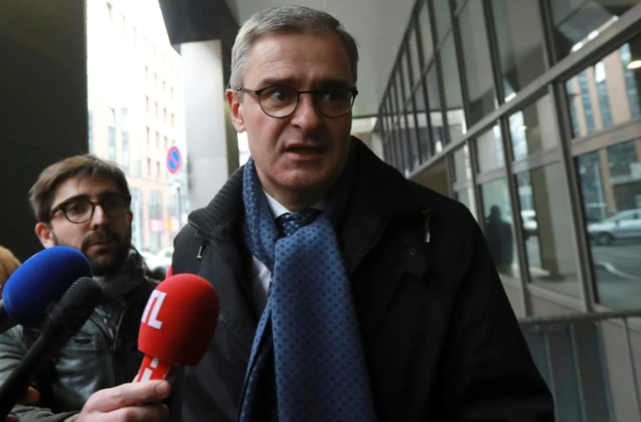 Le maire de Sable-sur-Sarthe Marc Joulaud (LR), à son arrivée à Nanterre pour être entendu par les enquêteurs de l'Office central de lutte contre la corruption et les infractions financières et fiscales (OCLCIFF), le 1 février 2017