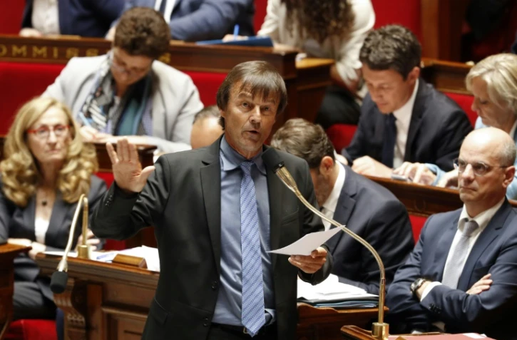 Nicolas Hulot lors des questions au gouvernement à l'Assemblée nationale le 30 mai 2018 