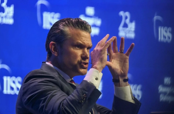 Le ministre américain de la Défense, Pete Hegseth, pendant le Dialogue de Shangri-La à Singapour le 30 mai 2026