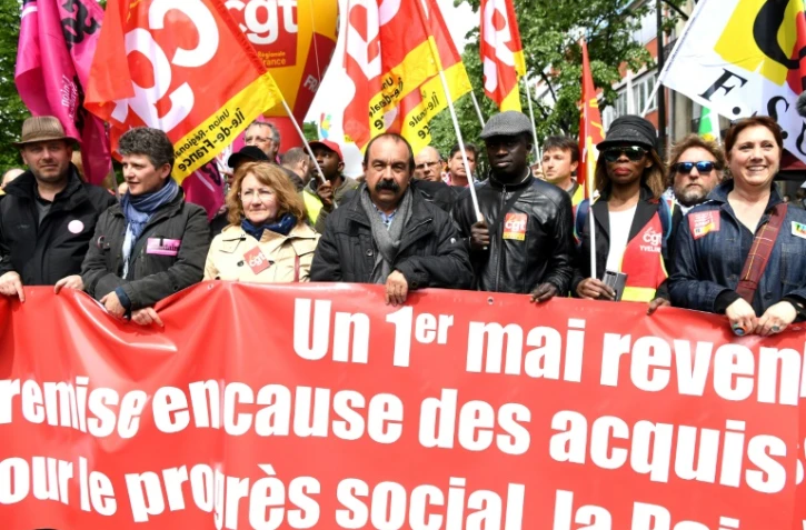 Le secrétaire général de la CGT Philippe Martinez à la manifestation parisienne du 1er mai 2018