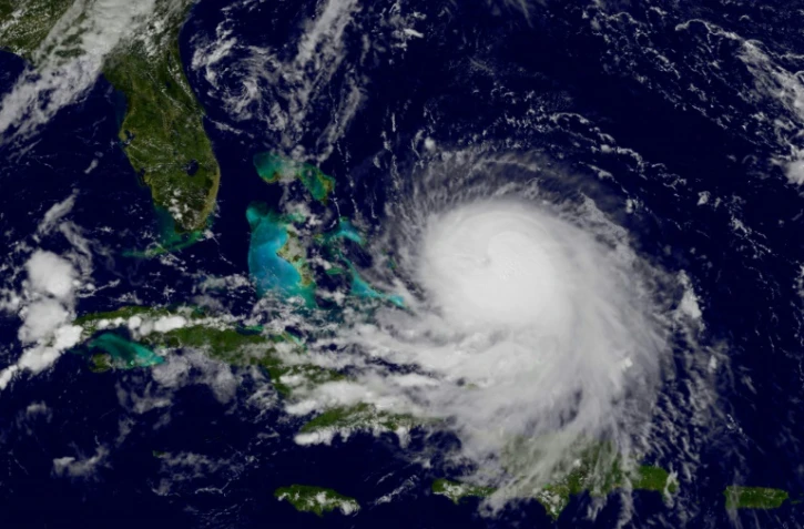 Image satellite de la NASA de l'ouragan Joaquin le 30 septembre 2015 à l'approche des Bahamas