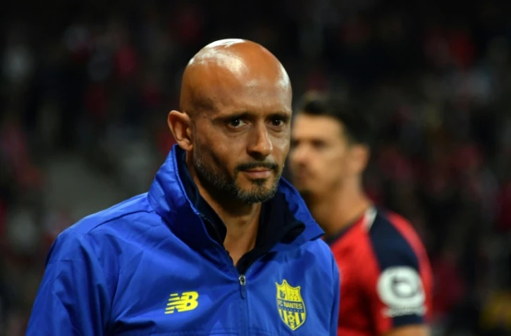 L'entraîneur portugais de Nantes, Miguel Cardoso, lors du match de L1 face à Lille, au stade Pierre-Mauroy, le 22 septembre 2018