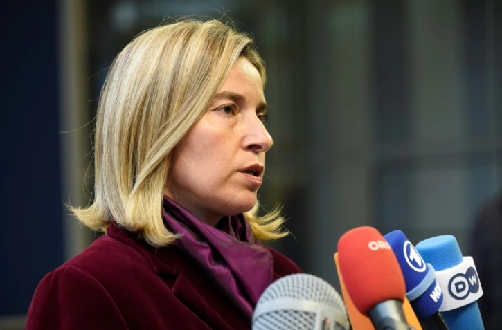 La chef de la diplomatie de l'UE, Federica Mogherinion le 17 octobre 2016 à Luxembourg 