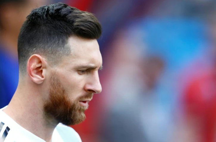 La star argentine Lionel Messi lors du 8e de finale de Coupe du monde contre la France, le 30 juin 2018 à Kazan