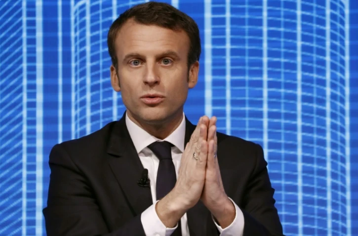 Emmanuel Macron lors du forum "Reinvestissons la France" au Carrousel du Louvre le 23 février 2017 à Paris