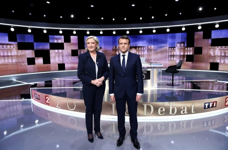 Marine Le Pen et Emmanuel Macron, le 3 mai 2017, avant le débat télévisé de l'entre-deux tours de la dernière élection présidentielle
