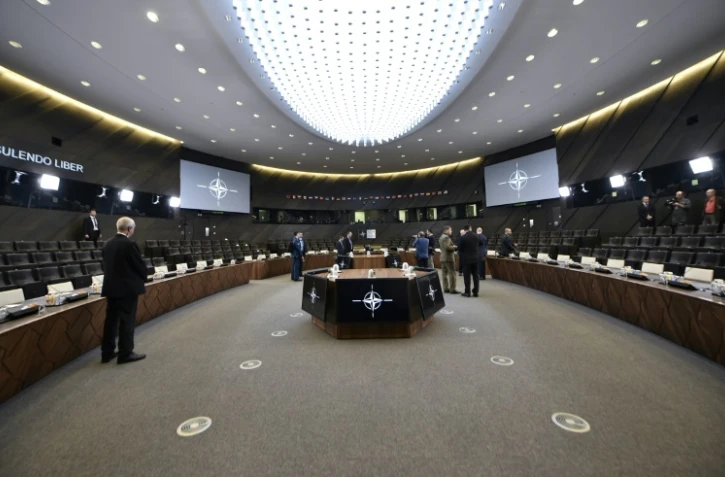Salle de réunion des ministres de la Défense au QG de l'Otan à Bruxelles, le 8 juin 2018