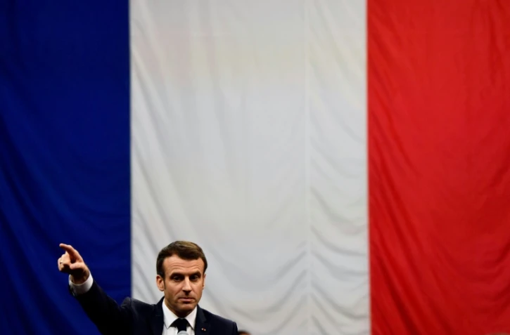 Emmanuel Macron le 7 mars 2019 lors d'une réunion du grand débat à Gréoux-les-bains