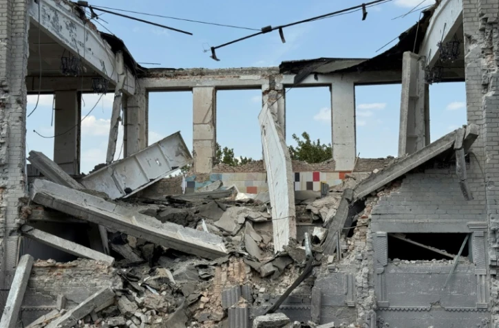 Un bâtiment détruit de la colonie pénitentiaire de la région de Zaporijjia, après des frappes russes, le 29 juillet 2025