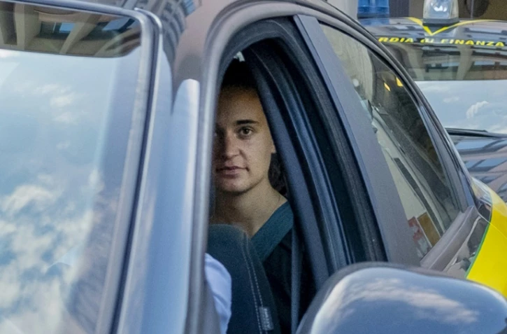 Carola Rackete, la capitaine allemande du Sea-Watch 3, le 1er juillet 2019 Ă Agrigente (Italie)