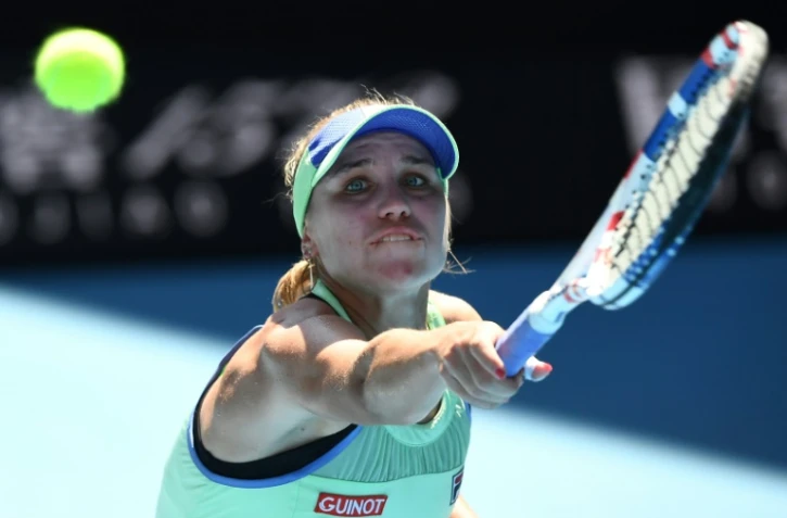 L'Américaine Sofia Kenin face à l'Australienne Ashleigh Barty en demi-finale de l'Open d'Australie, à Melbourne, le 30 janvier 2020